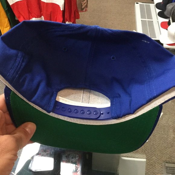 NWT Vintage Milwaukee Brewers New Era Banner Blue Snapback Hat Cap New With Tags - Picture 3 of 6